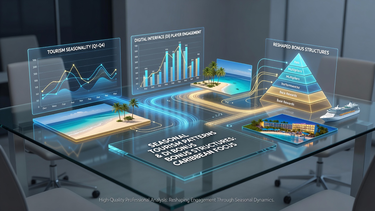 Data charts illustrating player engagement shifts during Caribbean tourism seasons