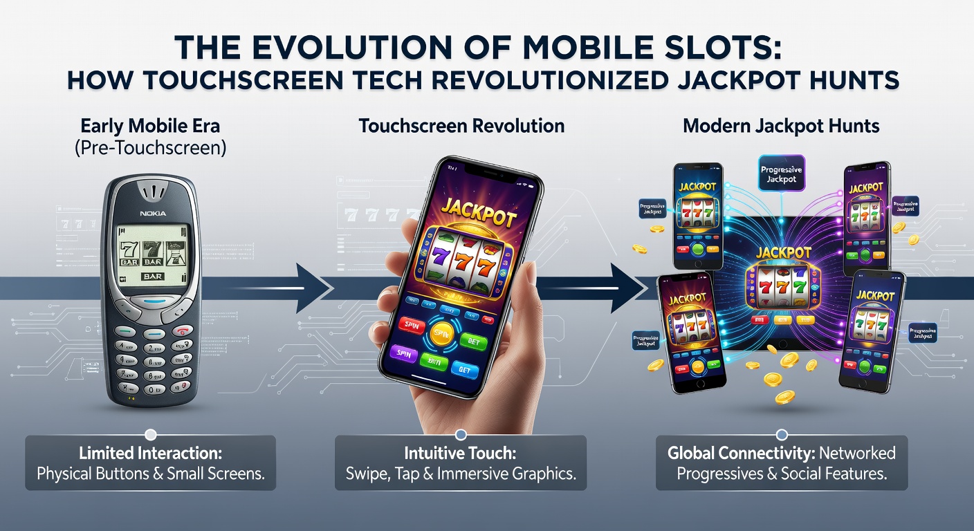 Close-up of a smartphone screen displaying a vibrant mobile slot game with touchscreen swipe gestures activating jackpot features and progressive counters