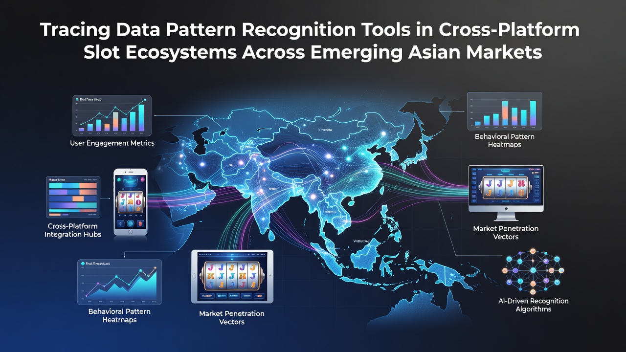 Visualization of data pattern recognition tools analyzing slot gameplay metrics across multiple Asian platforms